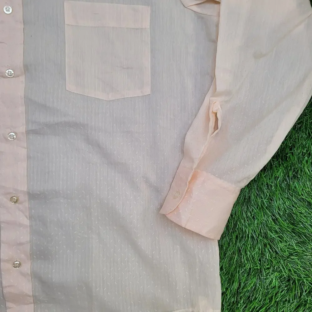 Vintage 70s Arrow Kirk Kent Button Shirt XL 24x30 Long-Tails - Picture 2 of 9